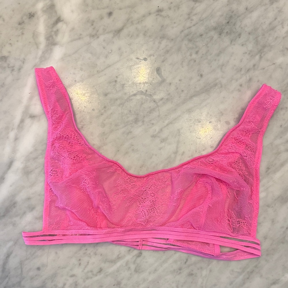 Victoria's Secret Neon Pink Lace Bralette